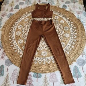 NWOT Brown Activewear Set
